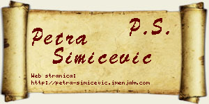Petra Simićević vizit kartica